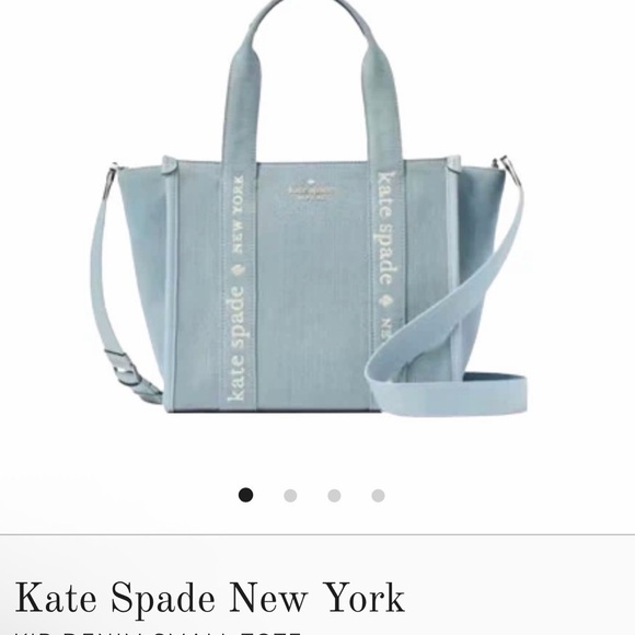 Kate spade Light Blue Denim ⭐️Sold OUT⭐️ Mini Tote with Logo Straps - Picture 3 of 4